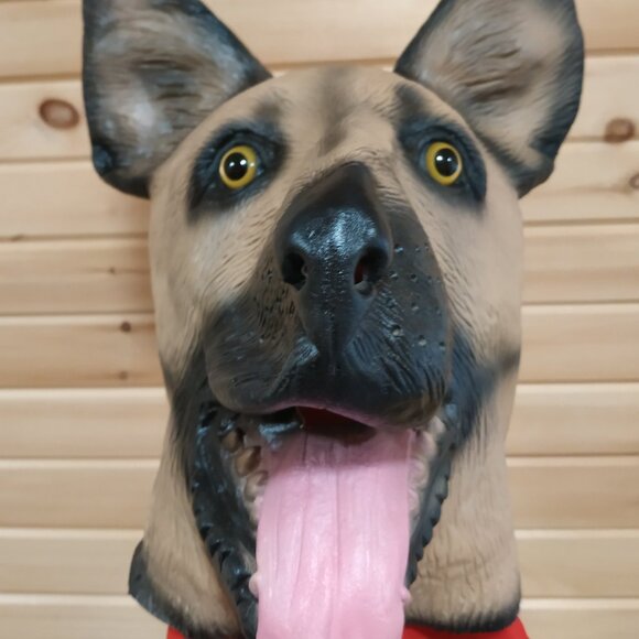 Latex German Shepherd Dog Mask - Picture 1 of 5